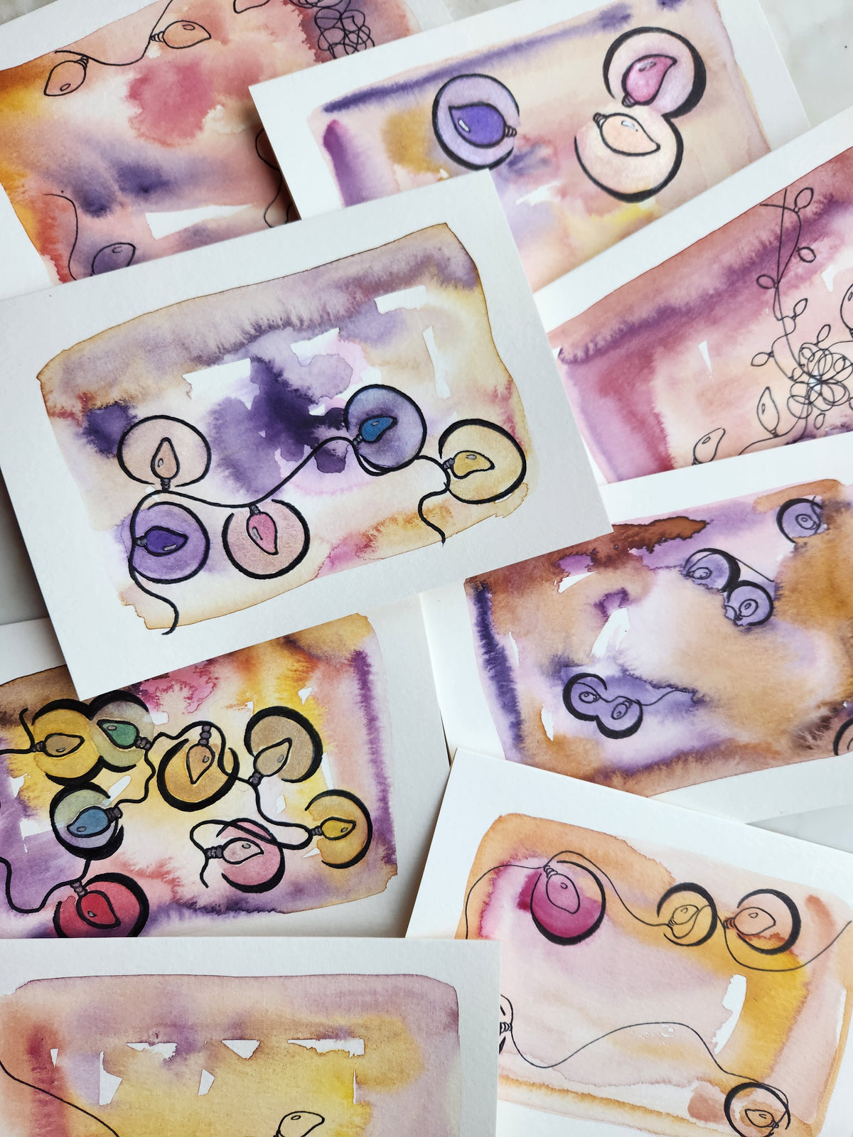 Winter Lights: Watercolour and Mixed Media Card Workshop