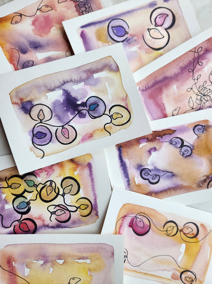 Winter Lights: Watercolour and Mixed Media Card Workshop