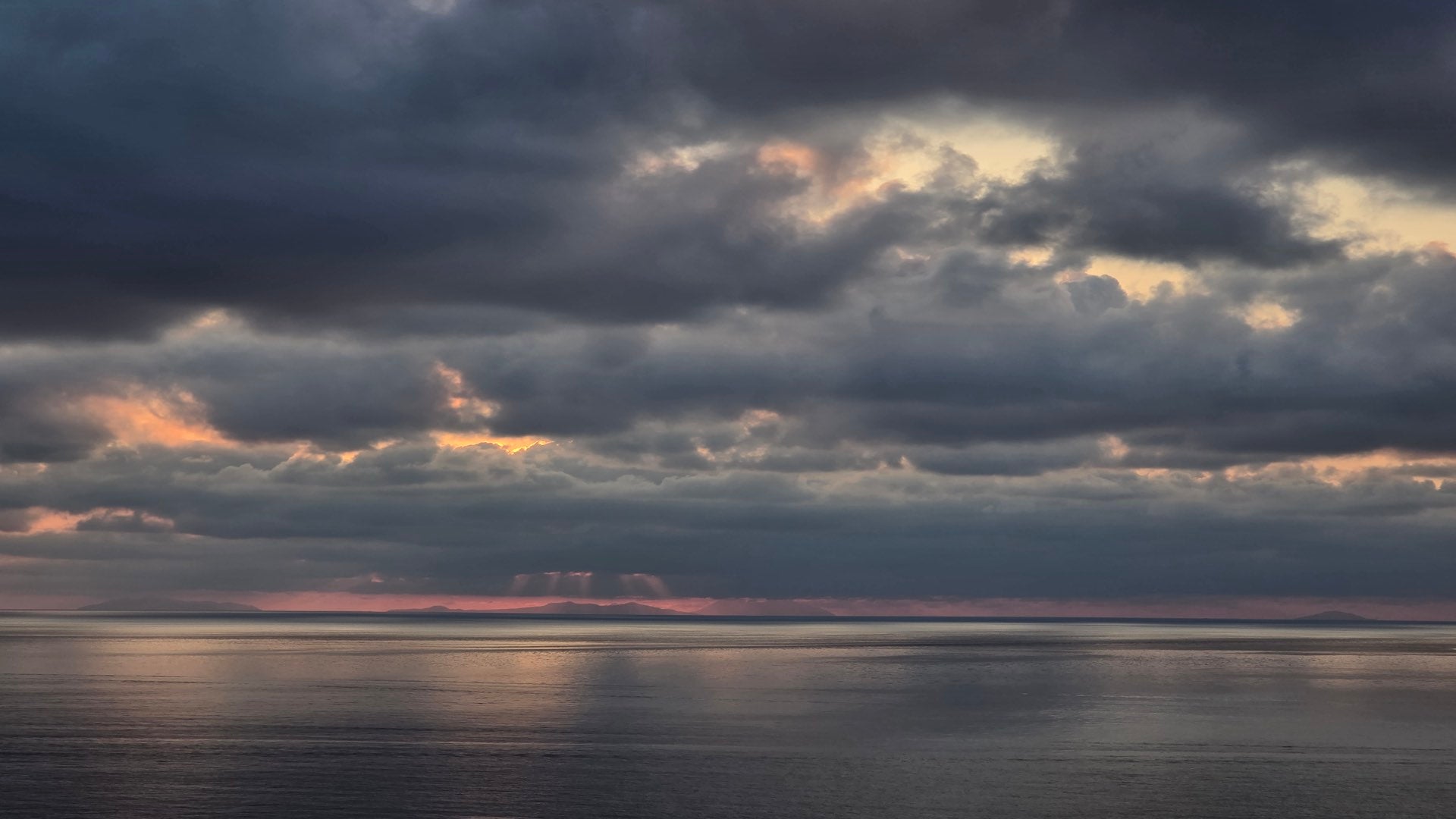 Storm light over the Tyrrhenian Sea